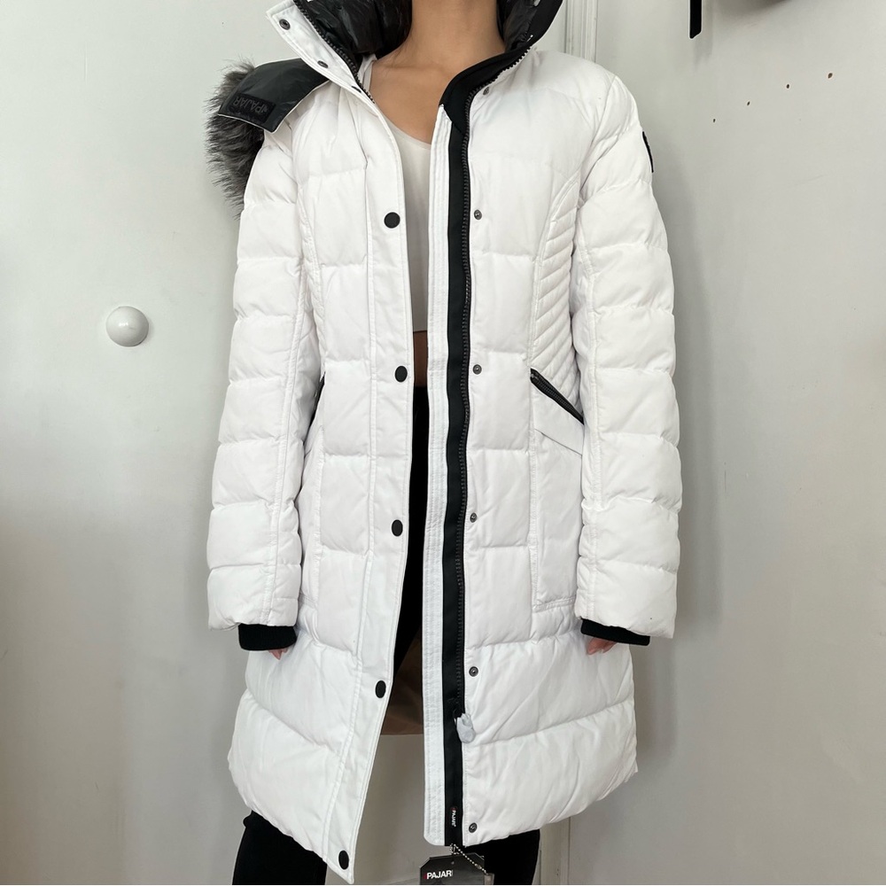 PAJAR SKYLAR WHITE FAUX FUR TRIM PUFFER JACKET